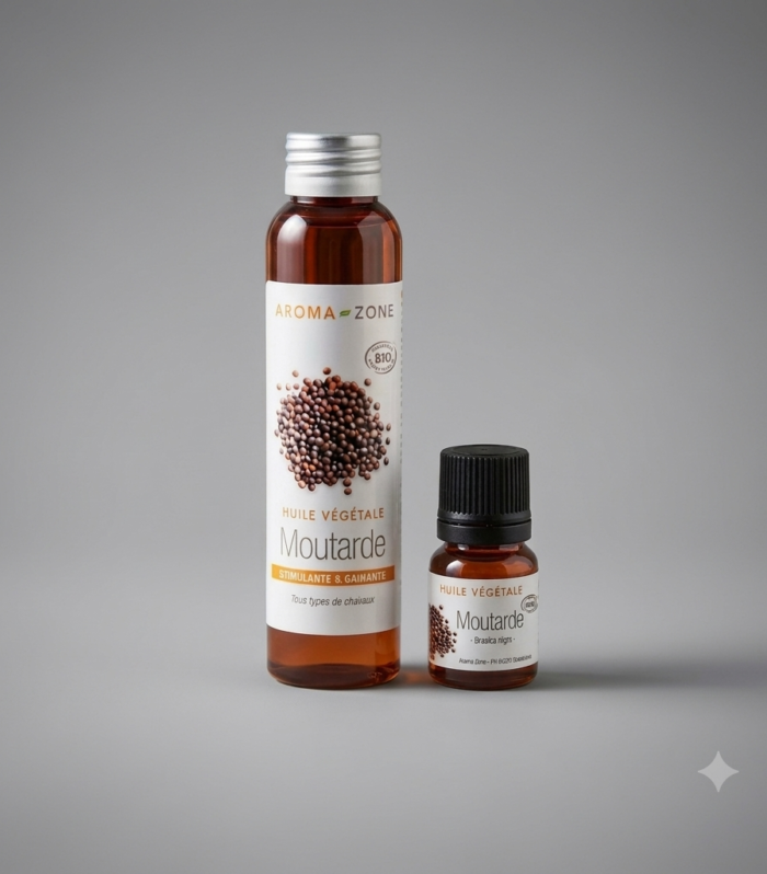 Aroma-Zone Huile Végétale de Moutarde – Stimulant Capillaire pour la Pousse des Cheveux